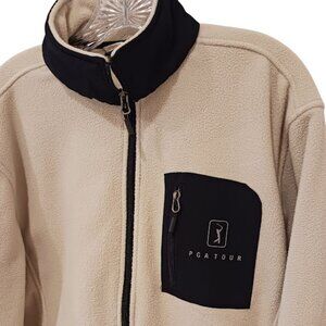 PGA Tour Full Zip Fleece Jacket, Size Medium
